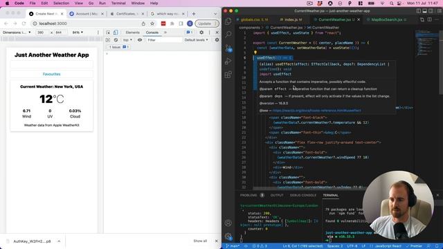 Learn NextJS, TailwindCSS, WeatherKit and MapBox смотреть онлайн