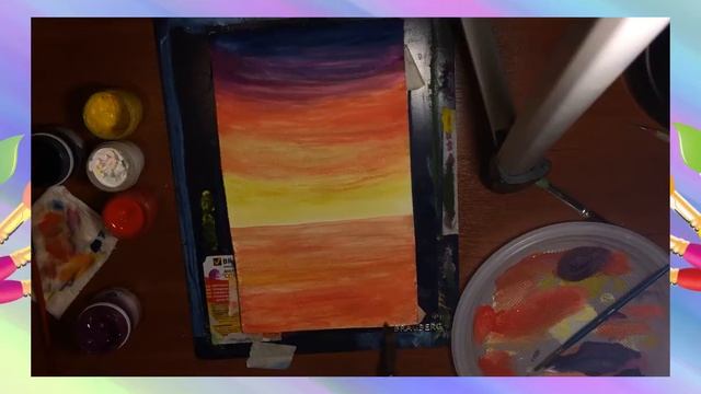Рисуем пальмы.Урок гуашью. смотреть онлайн