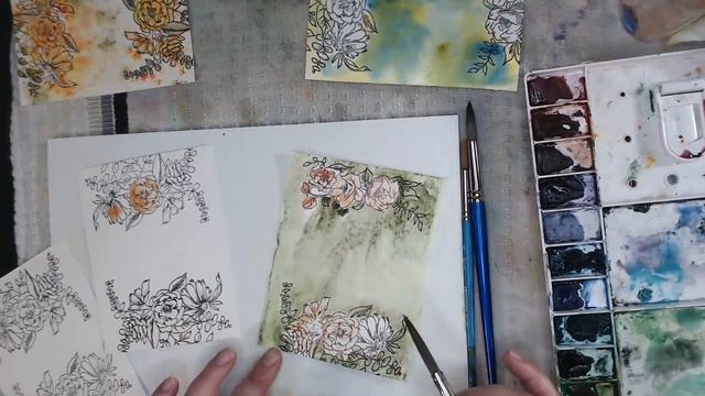 Watercolor spring floral card for any occasion смотреть онлайн
