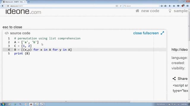 Python permutation using list comprehension in Hindi смотреть онлайн