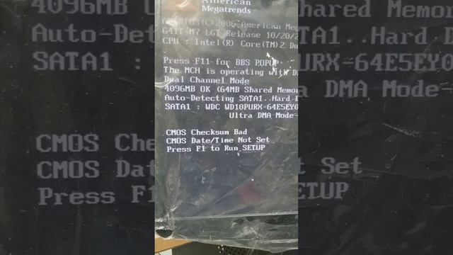 Cmos Checksum bad. Cmos date/time not set. Como resolver. смотреть онлайн