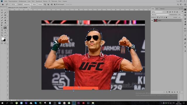 Как убрать фон с помощью инструмента Перо в Photoshop