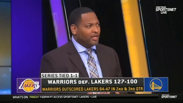 Inside The NBA crew react Warriors DESTROY Lakers 127 100 in Game 2 series tied 1 1 смотреть онлайн