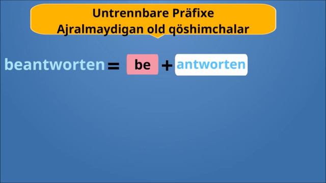 NEMIS TILI GRAMMATIKASI: A2-C2: UNTRENNBARE Verben: be-, ge-, er-, ver-, zer-; besuchen oder suchen смотреть онлайн