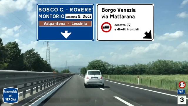Tangenziale Est di VERONA | Percorso completo смотреть онлайн