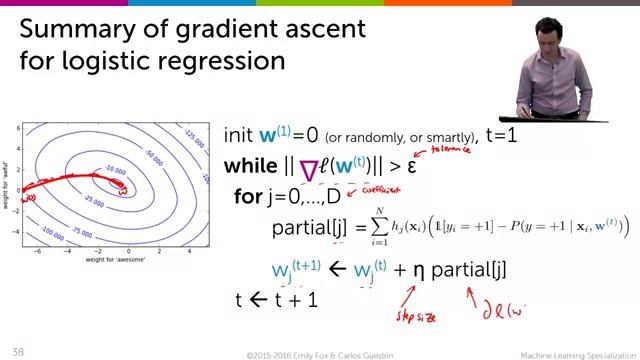 Summary of gradient ascent for logistic regression смотреть онлайн
