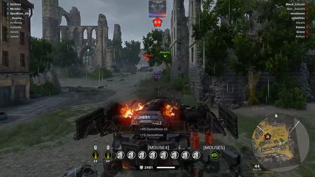 Crossout #597 ► TITANIC Wheeled-Walker Tank - Ultimate 2x Typhoon Cannon Build смотреть онлайн