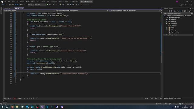 MAKING A DISCORD BOT IN C# | PLAYING MUSIC USING THE BOT (#14) смотреть онлайн