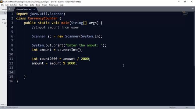 Java program to count Indian currency notes in the given amount | Java Programming by IdiosDiary смотреть онлайн