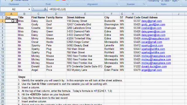 Find Duplicate Information in an Excel Database смотреть онлайн