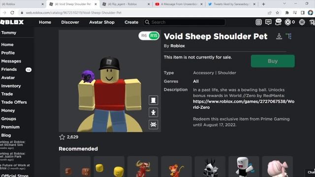 Redeeming "Void Sheep Shoulder Pet" Pt 7 Redeeming Amazon Roblox Items смотреть онлайн