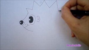 Как просто нарисовать Ёжика для детей