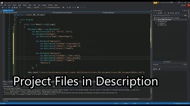 Create XML File in C# смотреть онлайн