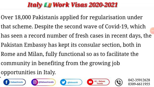 Italy work visa || Italy Seasonal work visa 2020 || Good News || Decreto Flussi || Babaaz Travels смотреть онлайн