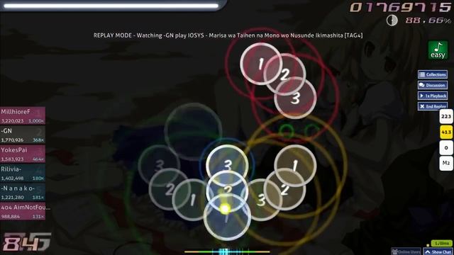 osu! - IOSYS - Marisa wa Taihen na Mono wo Nusunde Ikimashita [TAG4] +EZ B rank, #1 смотреть онлайн