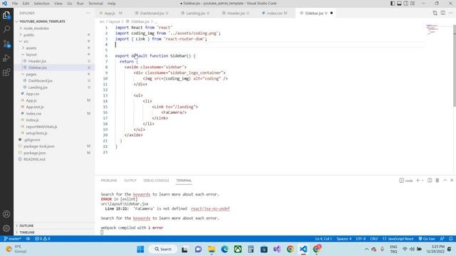 React.js Admin Template Layout Yapımı Part1 смотреть онлайн