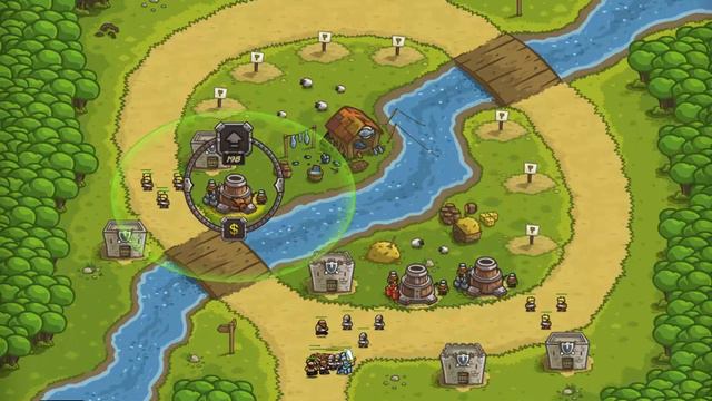 Kingdom Rush Прохождение - Уровень 4 (Twin Rivers). Campaign (Easy. Легкий) смотреть онлайн