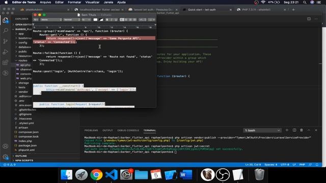 Criando API Laravel + Login com token | App Barbearia | Laravel Api + Flutter + GetX смотреть онлайн
