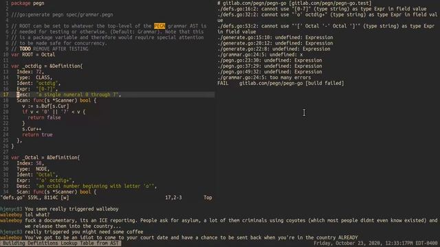 Building Definitions Lookup Table from AST #golang #pegn #livecoding смотреть онлайн
