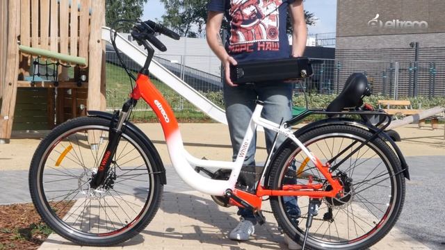 Электровелосипед Eltreco White практичный и универсальный смотреть онлайн