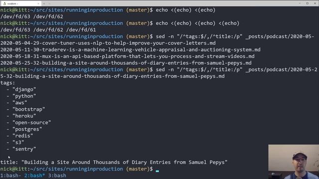 Using Diff, Process Substitution and Unix Pipes to Solve a Real Problem смотреть онлайн