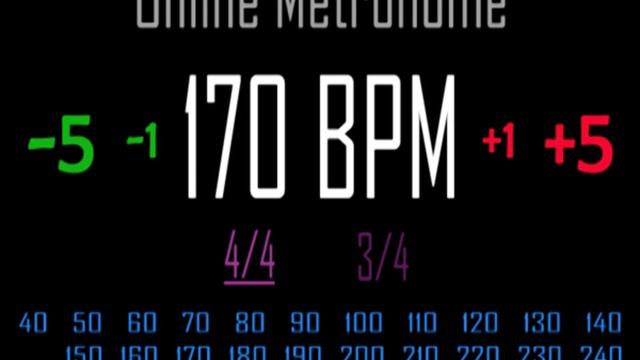 Metronomo Online - Online Metronome - 170 BPM 4/4