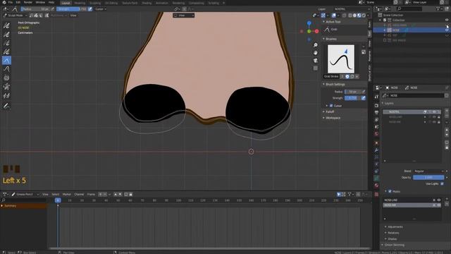 Blender 2D Animation grease pencil drawing Character face rig Tutorial 1 Part 1 смотреть онлайн