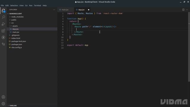 Full Stack Application | Layout and Router Configuration in React смотреть онлайн