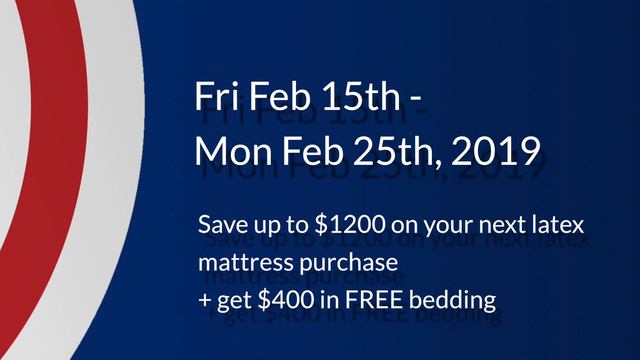 Natural Latex Mattress Deals, Specials, Coupons and Promo Code for President's day 2019 смотреть онлайн
