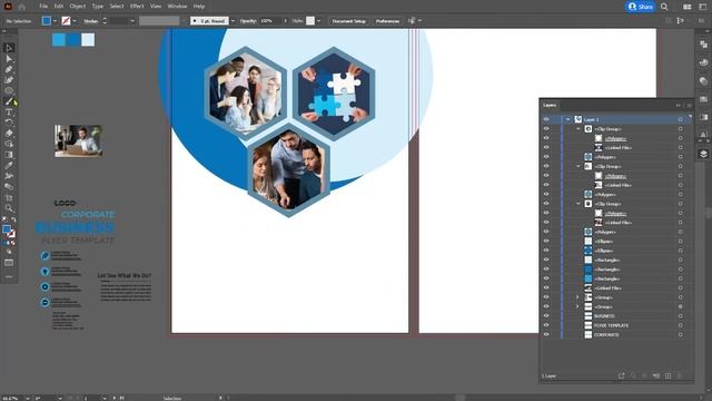 Double Sided Business Flyer Design in Adobe Illustrator смотреть онлайн