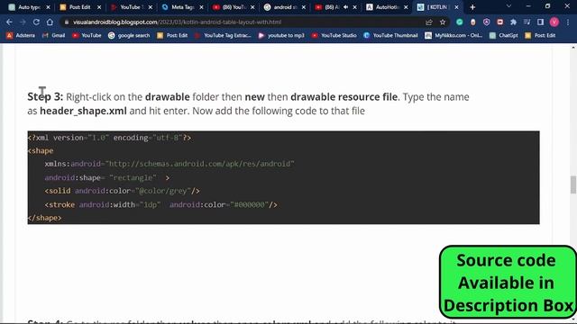 TABLE LAYOUT IN ANDROID STUDIO KOTLIN смотреть онлайн