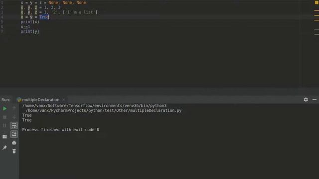 The right way to declare multiple variables in Python смотреть онлайн