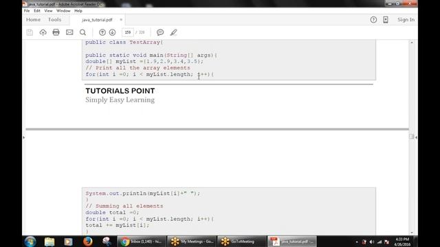 Programming in Java : Chapter-14 Java Arrays (Array Variables) смотреть онлайн