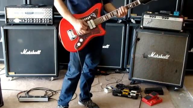 60's Vintage Eko Model 500 Electric Guitar Plugged In Fender Bassman Demo смотреть онлайн