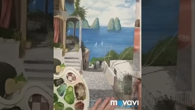 Рисуем гуашью пейзаж южного города(2019)