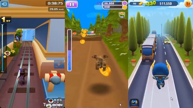 SUBWAY SURFER NEW CHARACTER VS SUBWAY DOG RUN VS TALKING TOM GOLD RUN смотреть онлайн