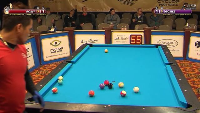KILLER ONE POCKET: Roberto GOMEZ vs Fedor GORST - 2019 DERBY CITY CLASSIC ONE-POCKET DIVISION смотреть онлайн