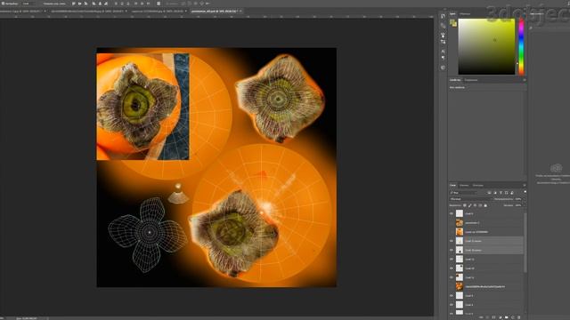 texturing of a persimmon in photoshop. texture mapping in 3dsMax смотреть онлайн