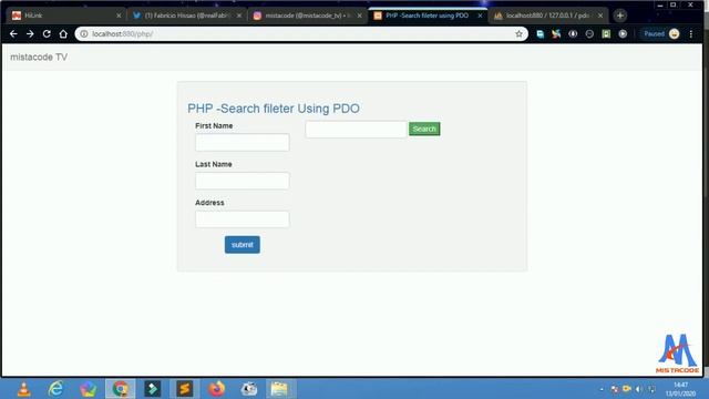 PHP - Search Filter Using PDO смотреть онлайн