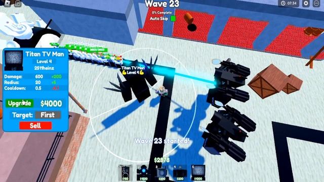 Upgraded Titan Cameraman Op in Roblox Toilet Tower Defense? смотреть онлайн