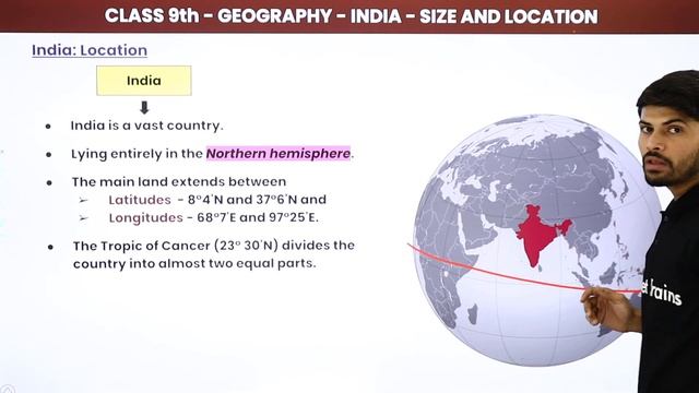 Class 9 Geography Chapter 1 | India's Location - India: Size and Location смотреть онлайн