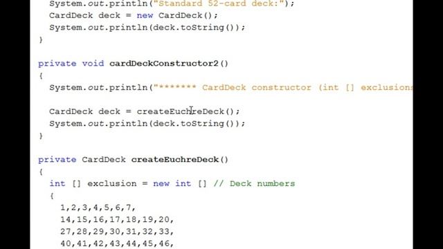 Java Creating Classes Card Game Part 4: CardDeck смотреть онлайн