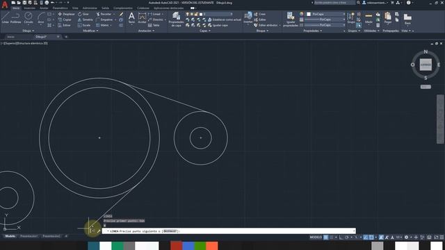 ✅ Tutorial AutoCAD, Curso BÁSICO de AutoCAD 2021(PARTE 1), Círculos, tangentes y cortar. смотреть онлайн