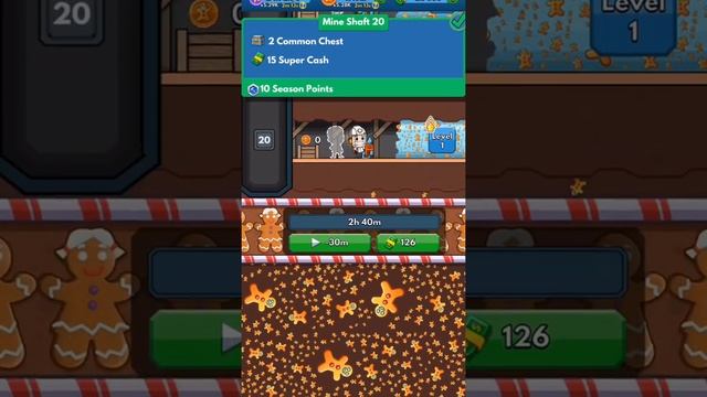 Idle Miner - Gingerbread Event Mine - Finished in 6 minutes with Sir Lorenzo and MAX Boost RECORD смотреть онлайн