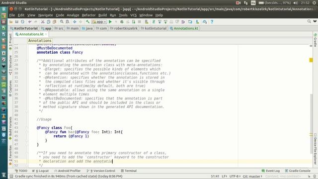 Android Kotlin Tutorial #177 - Annotations - Usage смотреть онлайн