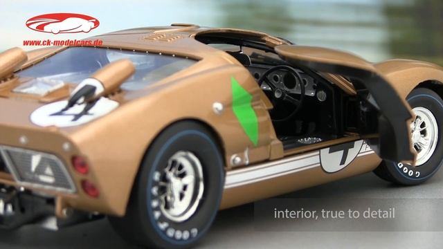 Ck-modelcars-video: Ford GT-40 MK II #4 24h LeMans 1966 Hawkins, Donohue 1:18 ShelbyCollectibles