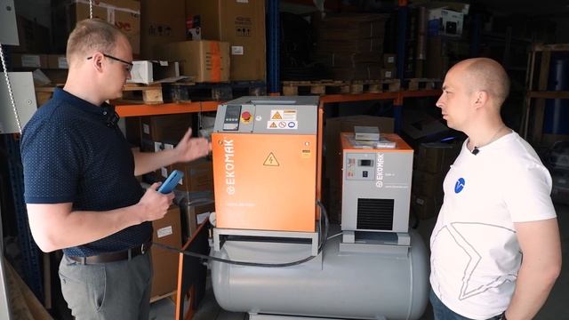 Проверка винтового компрессора Ekomak DMD 40 CRD 8 перед отправкой на ликёроводочный завод смотреть онлайн