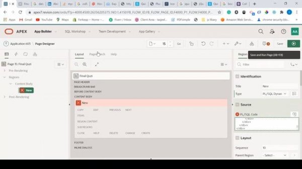 ORACLE APEX CREATE QUIZZES SYSTEM  PART 1