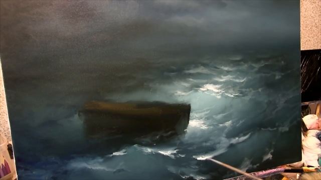 Видео урок по живописи Фрегат Паллада. смотреть онлайн