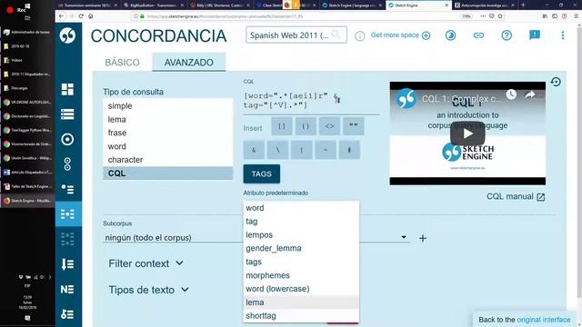 2019-02-18: Seminario de Sketch Engine (2 de 2), UCM, Facultad de Filología смотреть онлайн
